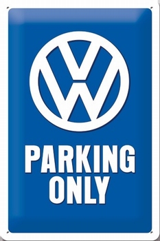 Volkswagen parking only reclamebord van metaal relief