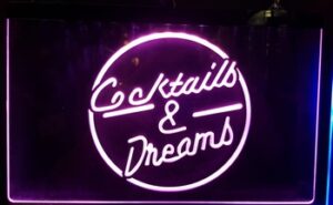 Cocktails en dreams ledverlichting lila led lamp