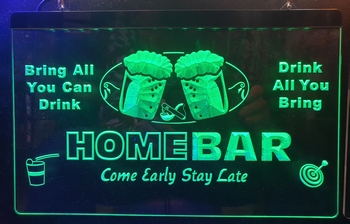 Home bar groene ledverlichting bring all you can
