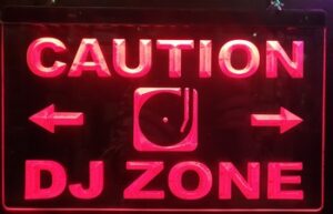 Caution DJ zone ledlamp rode verlichting