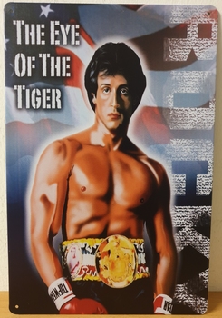 Rocky Reclamebord van metaal Eye of the tiger