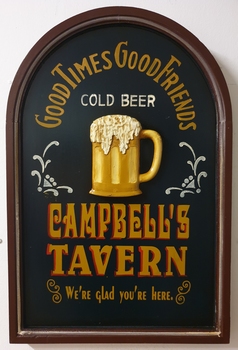 Cambell's tavern houten pubbord good times friends