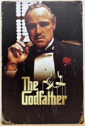 The Godfather wandbord metaal kleur rode roos
