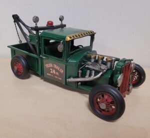 Hotrod groen sleepwagen miniatuur metalen model