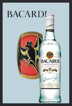 Bacardi fles rum spiegel