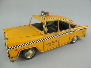 Taxi yellow cab miniatuur van metaal new york taxi