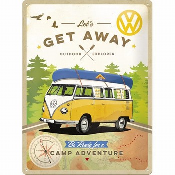 Volkswagen get away reclamebord camp adventure reliëf