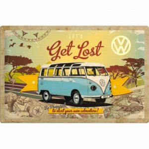 Volkswagen get lost wandbord van metaal XXL