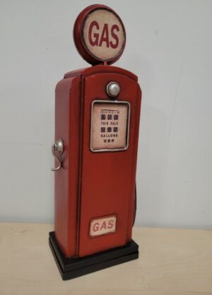 Benzinepomp spaarpot metalen miniatuur gas