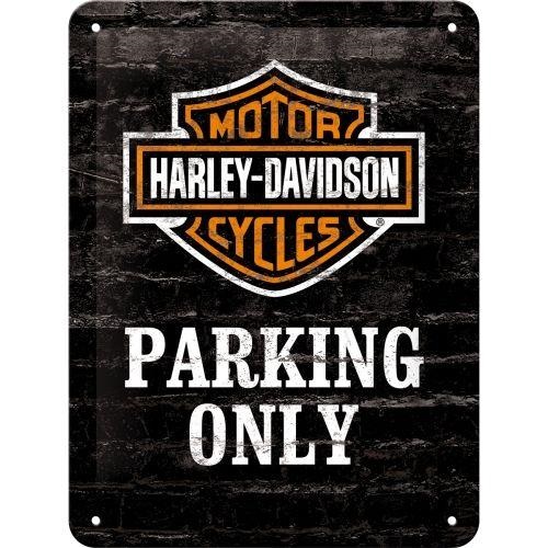 Harley-Davidson-Parking-only-reclamebord-metaal