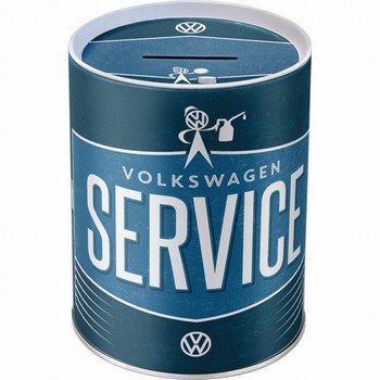 Volkswagen service reclame spaarpot van metaal VW