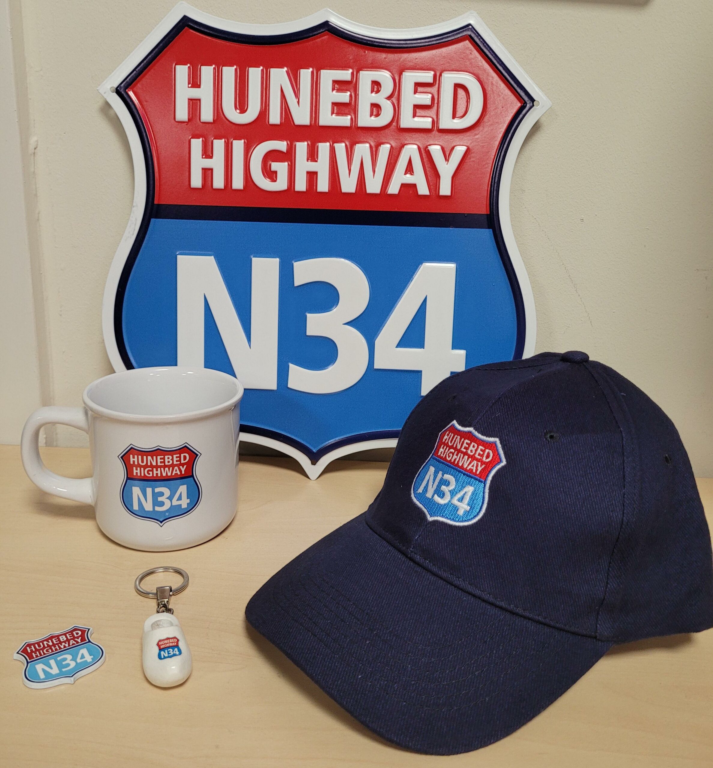 N34 Hunebed highway wandbord