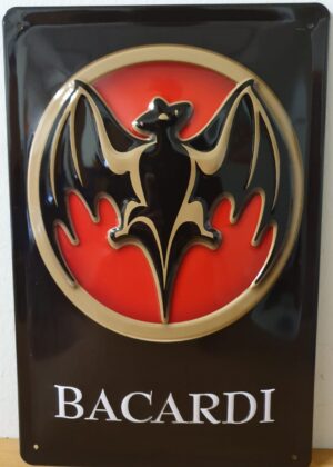 Bacardi logo metalen reclamebord