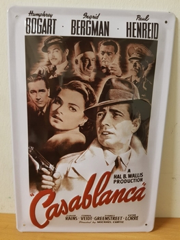 Casablanca bogart film reclamebord