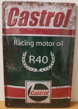 Castrol racing oil reclamebord