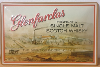 Glenfarclas whiskey metalen wandbord