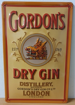 Gordons DryGin metalen reclamebord