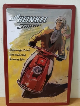 Heinkel Tourist brommer reclamebord