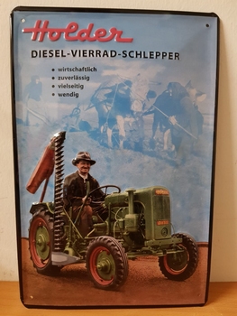 Holder diesel vierradschlepper reclamebord