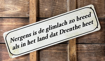 Lach breed Drenthe wandbord