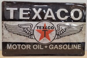 Texaco motor oil reclamebord