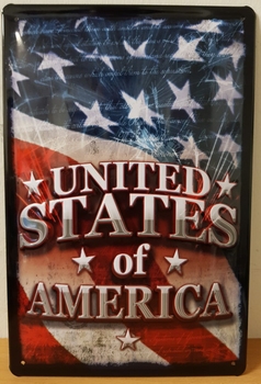 USA amerika vlag wandbord