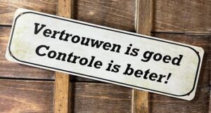 Vertrouwen goed controle beter