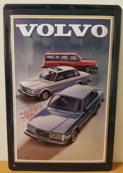 Volvo auto's wandbord metaal