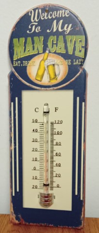 Welcome mancave metalen thermometer