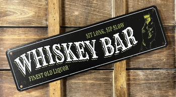 Whiskey Bar reclamebord metaal