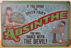 Absinth dance devil wandbbord