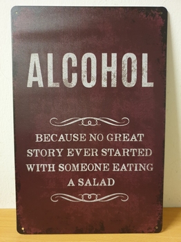 Alcohol story eating saled