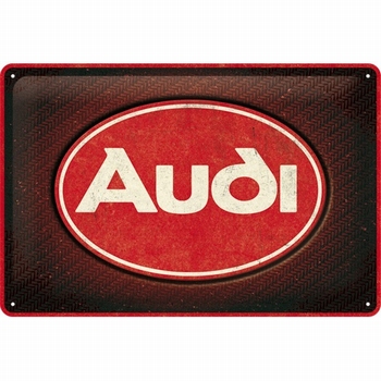 Audi logo red reclamebord