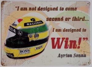 Ayrton Senna Helm Reclamebord