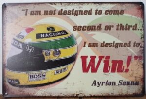 Ayrton Senna Helm Reclamebord