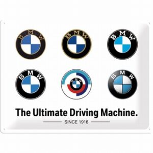 BMW Logo evolution reclamebord