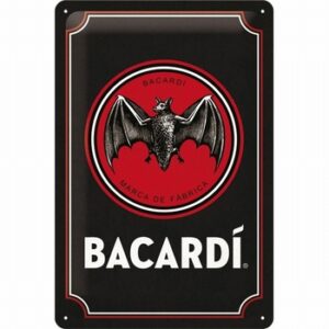 Bacardi logo black reclamebord