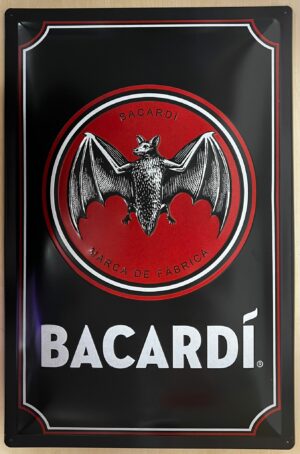 Bacardi logo black xxl wandbord