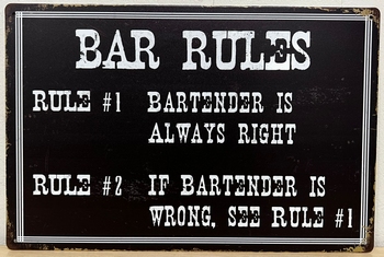 Bar rules always bord