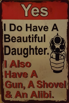 Beautiful daughter shovel gun