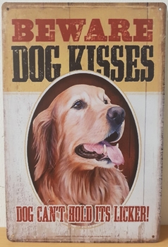 Beware dog golden retriever
