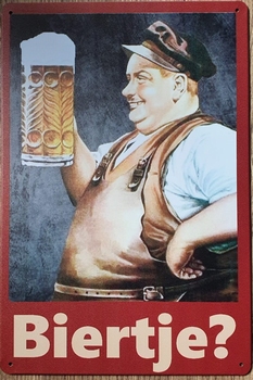 Biertje  Man Bierpul wandbord