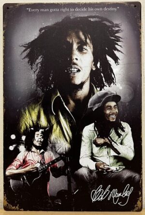 Bob Marley collage reclamebord