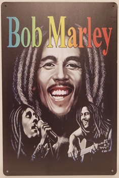 Bob Marley metalen wandbord