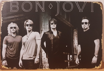 Bon Jovi metalen reclamebord