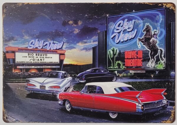 Cadillac Coupe Sky reclamebord