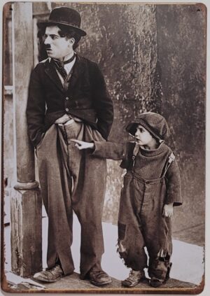 Charlie Chaplin Kid Reclamebord