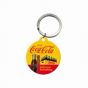 Coca cola geelrood sleutelhanger