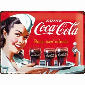 Coca cola pause wandbord