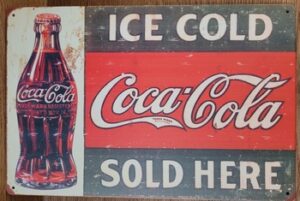 Coca cola sold here reclamebord